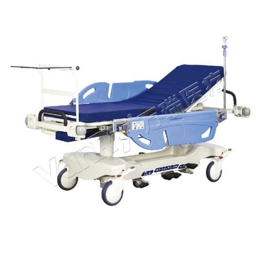 Carro camilla de transporte - E-3 - Hebei Vanry Medical Devices Co., Ltd. - manual / de altura variable / de 2 secciones