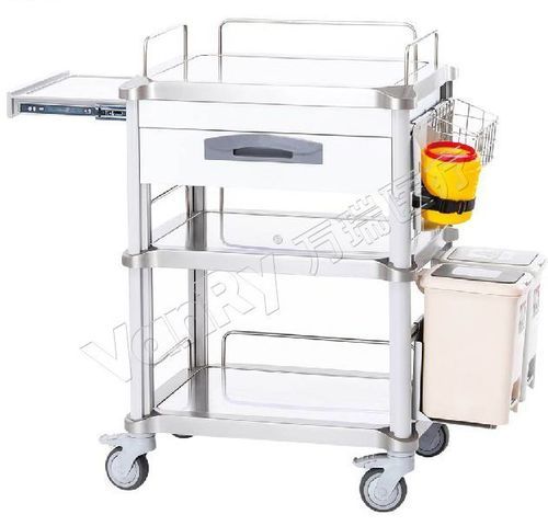 Carro médico - E-34-1 - Hebei Vanry Medical Devices Co., Ltd. - para cuidados / de almacenamiento / de acero inoxidable