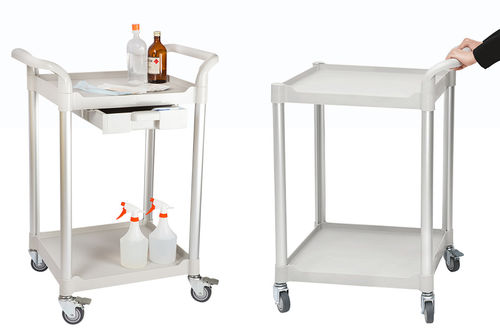 Carro de hospital - DTGS-200-1 - Dony Trolley - de uso general / para transporte / 2 estantes