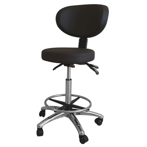 Taburete para odontología - 631B - MHC TECHNOLOGY - de altura variable / con respaldo regulable / con forma de silla de montar