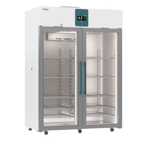 Refrigerador para farmacia - DLS1400PG - Dulas Limited - de tipo armario / con 2 puertas / con puerta de cristal
