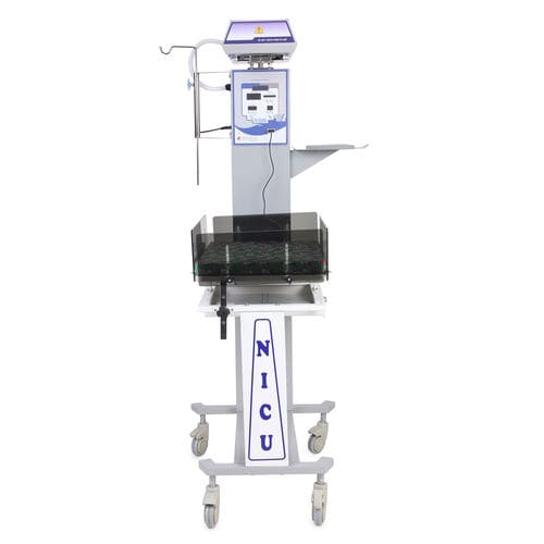mesa de reanimación neonatal con lámpara de fototerapia - Medi Waves