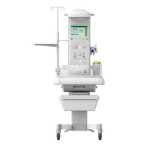 Plataforma calentadora para neonatos con altura regulable - P-001A - Medi Waves - con ruedas