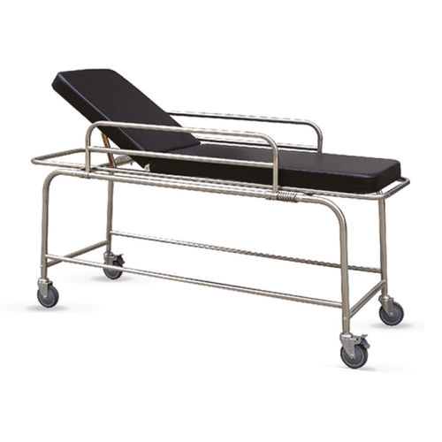 Carro camilla para traslado de pacientes - PTT-04 - Medi Waves - manual / con respaldo regulable / de 2 secciones