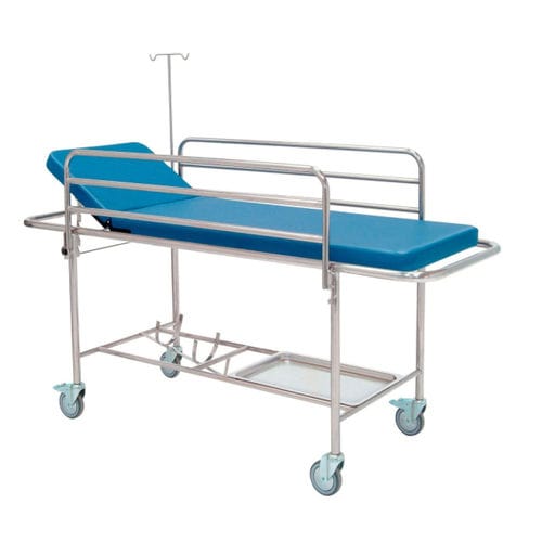Carro camilla para traslado de pacientes - PTT-05 - Medi Waves - manual / de 2 secciones / con portasueros