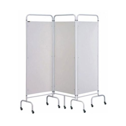 Biombo médico plegable - HWE-11 - Medi Waves - con ruedas / 3 paneles / con cortina