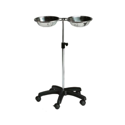 Portacuencos con dos recipientes - HWE-16 - Medi Waves - con ruedas / de acero inoxidable