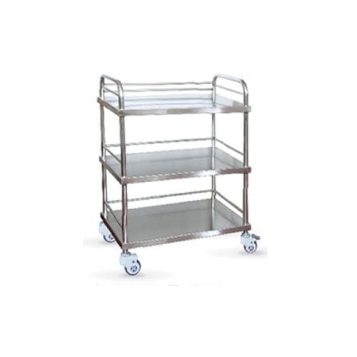 Carro de hospital - HWE-32 - Medi Waves - para instrumental / para transporte / de acero inoxidable