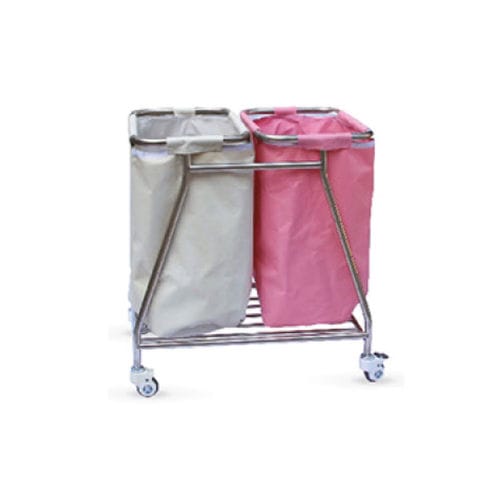 Carro para bolsas de hospital - HWE-19 - Medi Waves - para lavandería / de transporte / 2 bolsas