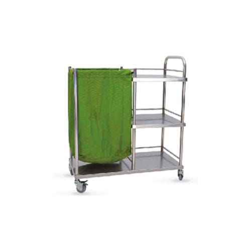 Carro para bolsas de hospital - HWE-20 - Medi Waves - de transporte / para lavandería / con bandeja