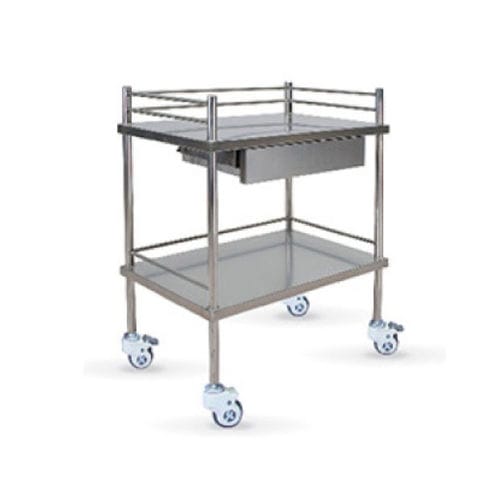 Carro de hospital - HWE-33 - Medi Waves - para instrumental / para cuidados / de acero inoxidable