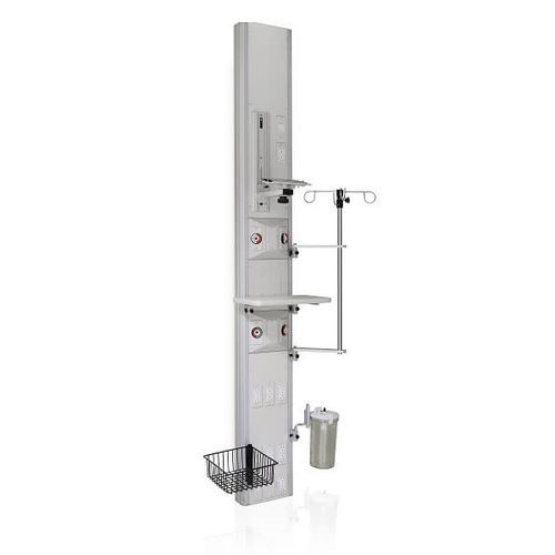 Unidad médica de cabecera de pared - NTC500 - AMCAREMED TECHNOLOGY - vertical / para unidad de cuidados intensivos / para habitación de pacientes