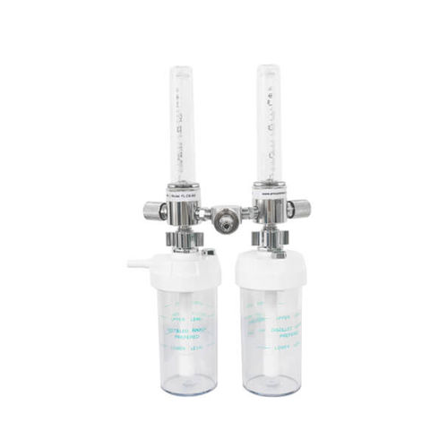 Flujómetro doble - FL-DB-OW - AMCAREMED TECHNOLOGY - de oxígeno / de aire / para hospitales