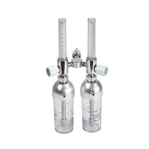 Flujómetro doble - FL-DB-OS - AMCAREMED TECHNOLOGY - de oxígeno / de aire / para hospitales