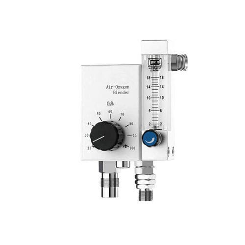 Mezclador de gases médico - AM-OA - AMCAREMED TECHNOLOGY - de oxígeno / de aire / con doble tubo flujómetro