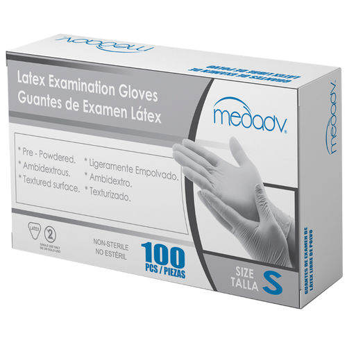 Guante de látex - MEDAS INC - de reconocimiento / caja de 100