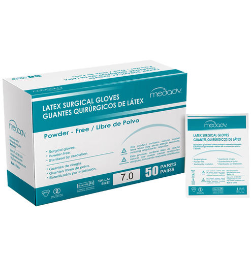 Guante de látex - MEDAS INC - quirúrgico / caja de 50