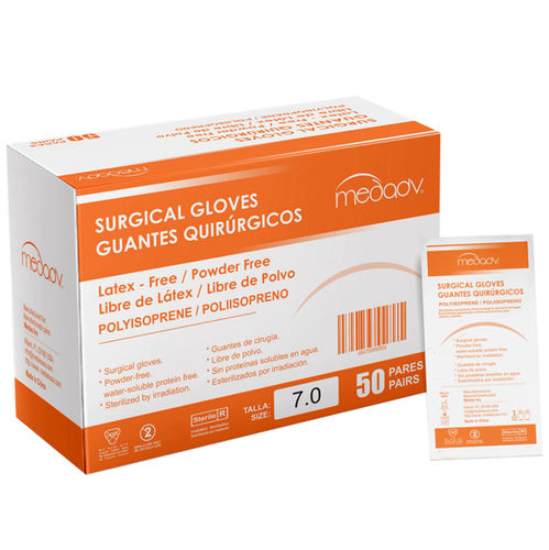 Guante de poliisopreno - MEDAS INC - quirúrgico / caja de 50