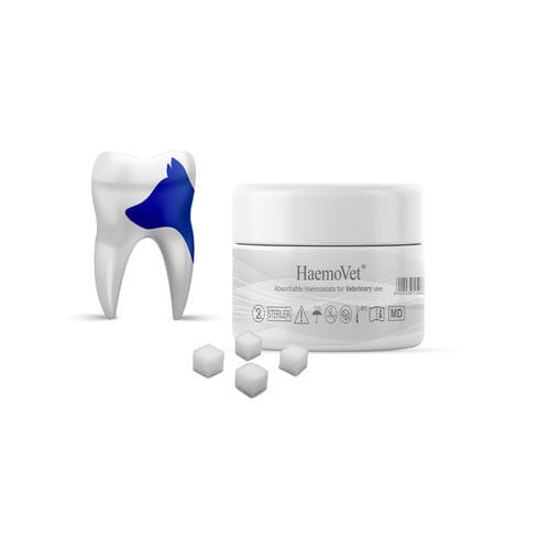 Agente hemostático veterinario pad - HaemoVet® - Aegis Lifesciences - para el tratamiento quirúrgico de heridas / para cirugía dental