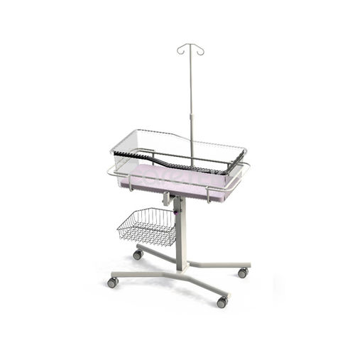 Cuna hospitalaria reclinable - N102 - Caretek Medical - con ruedas / con espacio de almacenamiento / transparente