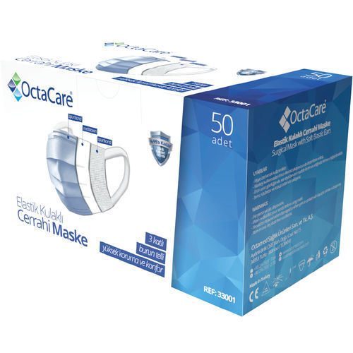 Mascarilla quirúrgica EN14683 - 33001 - OctaMed Healthcare Products - sin látex / para adulto / caja de 50