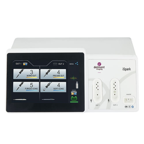 Bisturí eléctrico de coagulación - iSpark - Delmont imaging - de corte / de altas frecuencias / con pantalla táctil