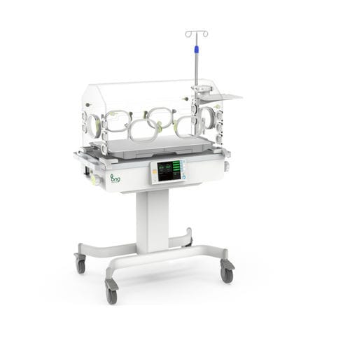 Incubadora neonatal con ruedas - EcoLa2000 - BNG MEDICAL INSTRUMENTS - con monitor / con 6 ventanas de acceso