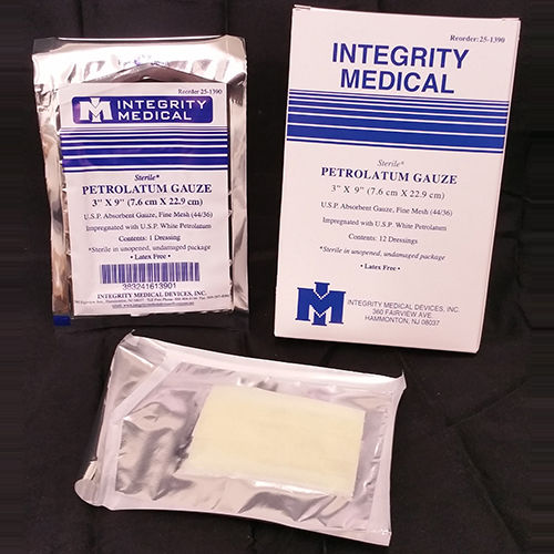 Apósito cutáneo estéril - Petrolatum - Integrity Medical Devices - hipoalergénico