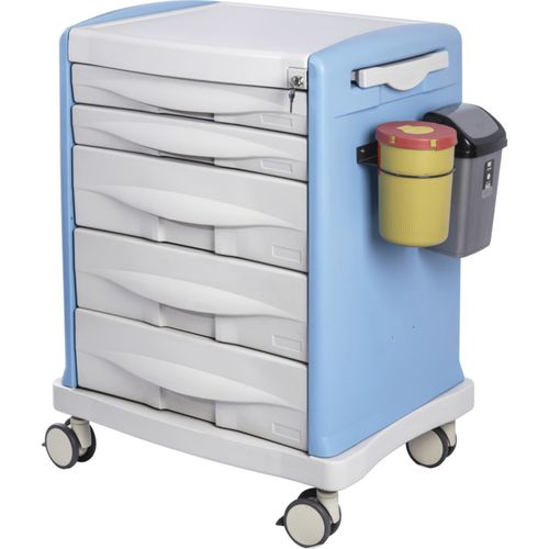 Carro médico - MYS-728P - Meyosis - de emergencia / portacilindros de oxígeno / para apósitos