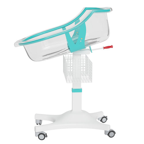 Cuna hospitalaria de altura fija - DP 7005 - Trinodal - Trendelenburg / con ruedas / con espacio de almacenamiento