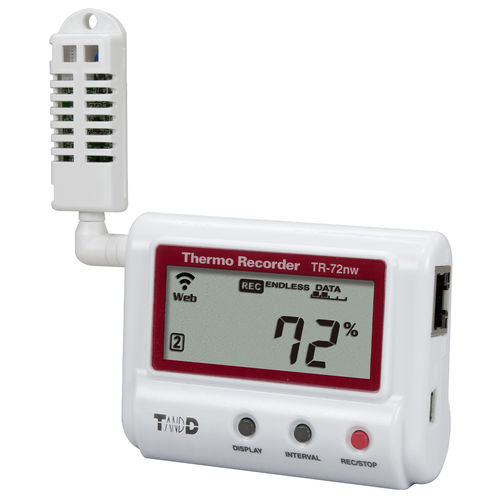 Registrador de datos de temperatura - TR-72nw - T&D Corporation - de humedad / USB / inalámbrico