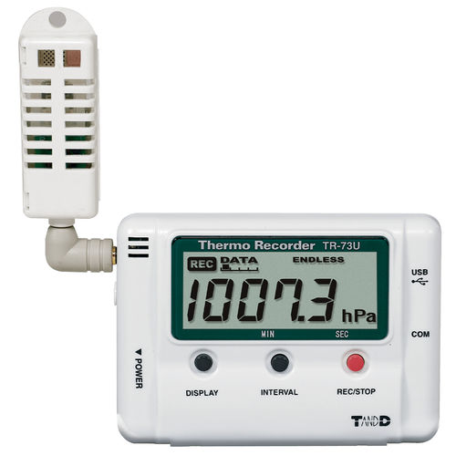 Registrador de datos de temperatura - TR-73U - T&D Corporation - de humedad / de presión / USB
