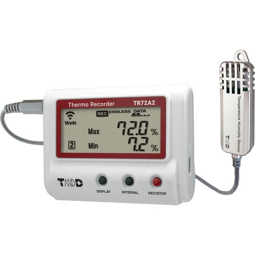 Registrador de datos de temperatura - TR72A2-S - T&D Corporation - de humedad / de laboratorio / para productos farmacéuticos