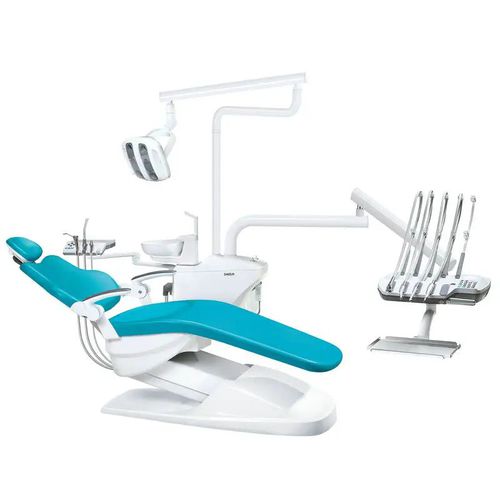 Unidad dental con sillón eléctrico - S620 - Hunan Fude Technology - con reposacabezas flexible / con portainstrumentos / con luz LED