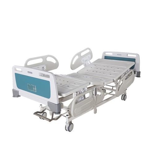 Cama de hospital - Hunan Fude Technology - eléctrica / de altura regulable / con ruedas