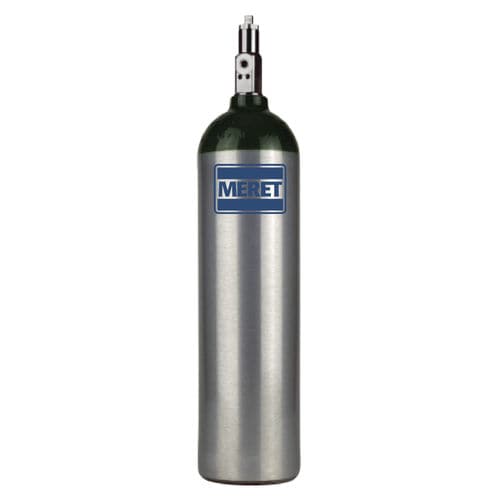 Botella de gas médico de oxígeno - MD - Meret - de aluminio / verde