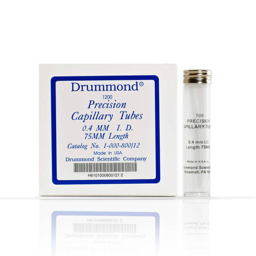 Tubo de extracción de laboratorio - 1-000-800/12 - Drummond Scientific Company - cilíndrico / para extracción de muestras / capilar
