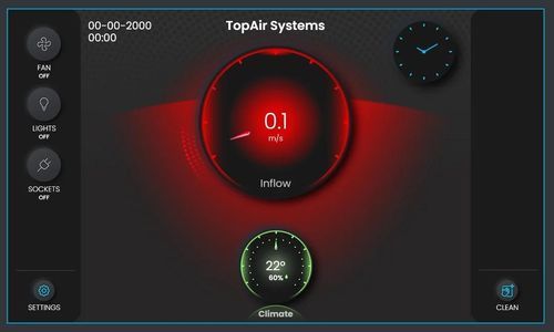 Unidad de control de velocidad del aire - VAV-CI-4.3 - TopAir Systems, Inc. - para campanas de aspiración / con pantalla táctil
