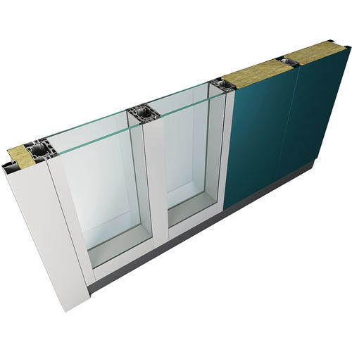 Tabique de aluminio - Synchrone - Clestra - de acero / de vidrio / modular