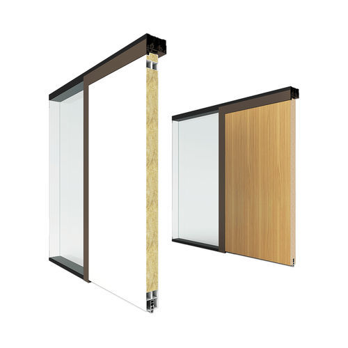 Puerta de aislamiento - Clestra - para centro sanitario / corredera