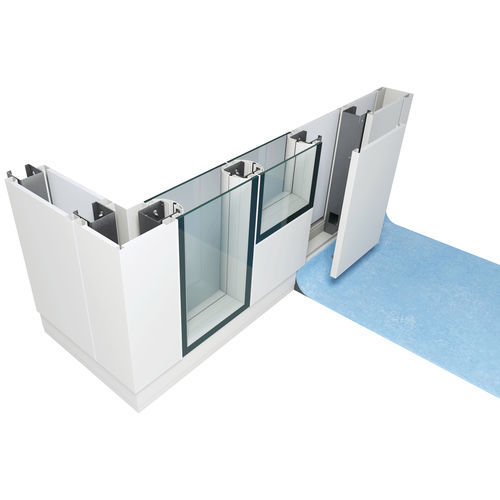 Tabique sala blanca - Bi-Bloc - Clestra - fijo / modular