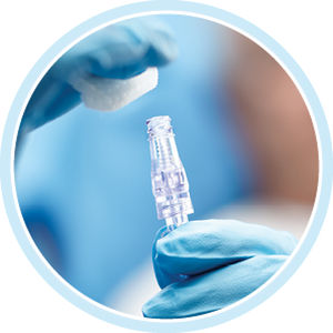 Conector para perfusión con válvula hemostática - MicroClave® Clear - ICU Medical - recto