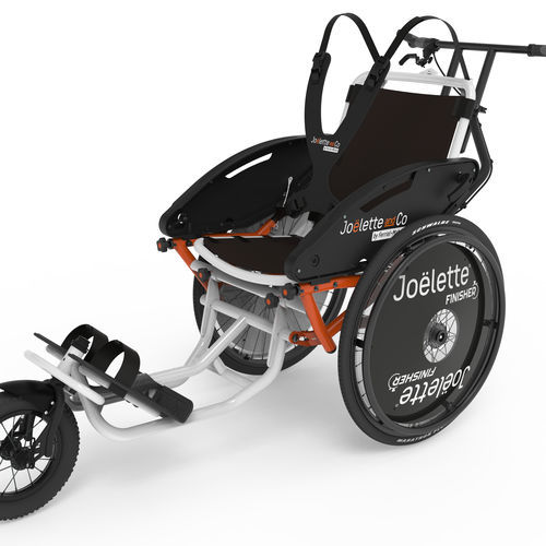 Silla de ruedas de deporte - Finisher - Joëlette and Co - manual / plegable / con reposapiernas
