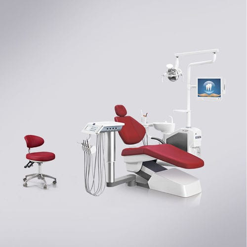 Unidad dental con monitor - X3+ - Foshan Cingol Medical Instrument Co.,Ltd - con portainstrumentos / con luz LED