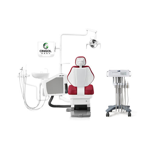 Unidad dental con monitor - X3+ CART  - Foshan Cingol Medical Instrument Co.,Ltd - con portainstrumentos / con luz LED