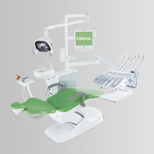 Unidad dental con monitor - X1 2020 Top-Mounted - Foshan Cingol Medical Instrument Co.,Ltd - con portainstrumentos / con luz LED