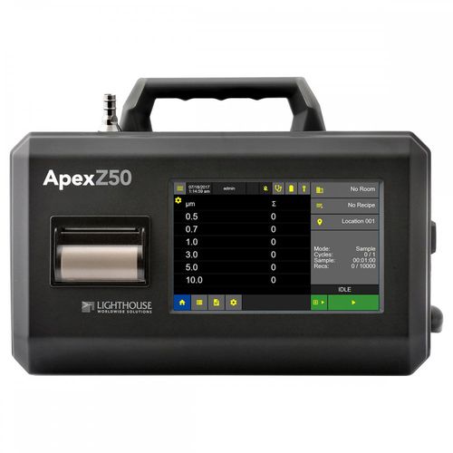 Contador de partículas láser - ApexZ series - Lighthouse Worldwide Solutions - para sala blanca / alimentado por batería / portátil