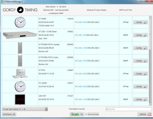 Software de gestión - GTNetworkManager2 - Gorgy Timing SAS - de sincronización horaria / de hospital / Windows