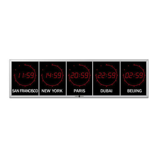 Reloj digital - LEDI® WORLD 5.60 - Gorgy Timing SAS - para centro sanitario / de sincronización
