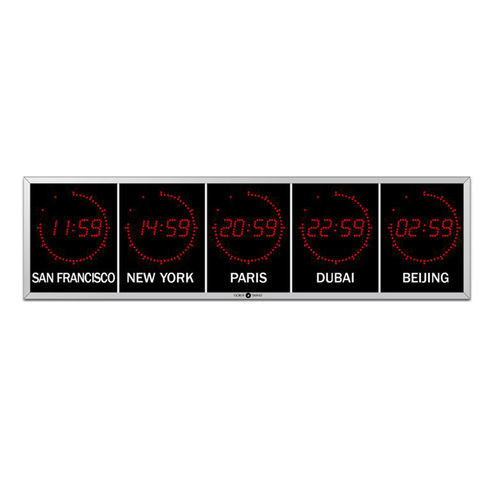 Reloj digital - LEDI® WORLD 5.60 reverso - Gorgy Timing SAS - para centro sanitario / de sincronización